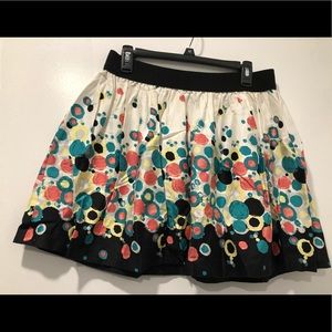 Fun colored skirt with exposed zipper